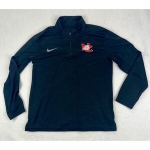 Nike Dri Fit Black 1/4 Zip Pullover Navarro College Bulldogs Mens Medium